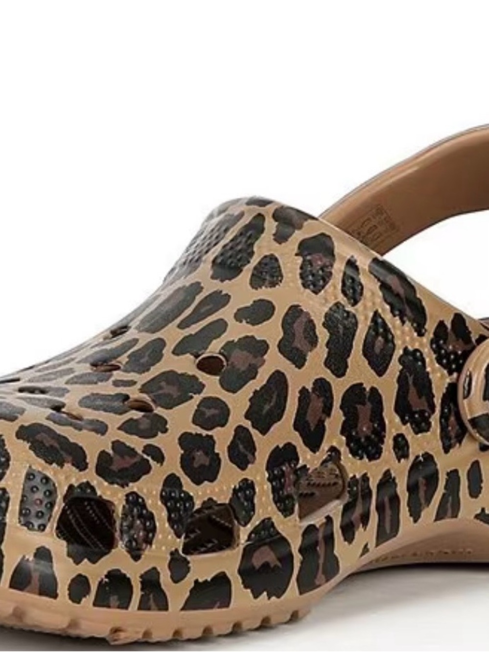 CROCS Women's Leopard-Print Slingback Clog Size W5 NWT